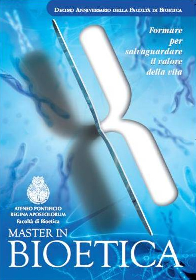 Cartel promocional para el máster en bioética 2011-2012.
