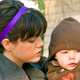 Kim Bombak and her baby were among those who came to pray for life Oct. 8 across from the Morgentaler clinic.