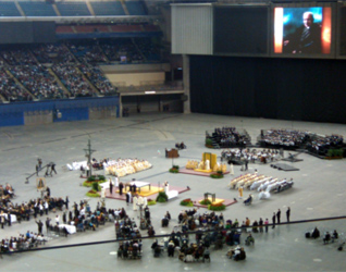 Mass for Brother André in the Olympic Stadium