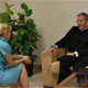 Plamena Petrova, de la &laquo;oficina de calidad&raquo;, durante la entrevista al P. Jes&uacute;s Villagrasa, L.C.