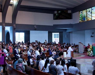 El Santuario de Nuestra Señora de Guadalupe, en Xalapa, fue la sede de la XVI Jornada Mundial del Rosario en la ciudad.