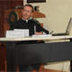 El P. Miguel Romeo Madri&ntilde;&aacute;n, L.C. en un momento del examen.