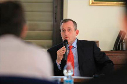 Jorge López durante su exposición