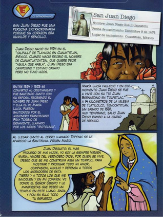 Sección de los “Superhéroes” de la revista “Enlace” de la arquidiócesis de Guayaquil (Ecuador).
