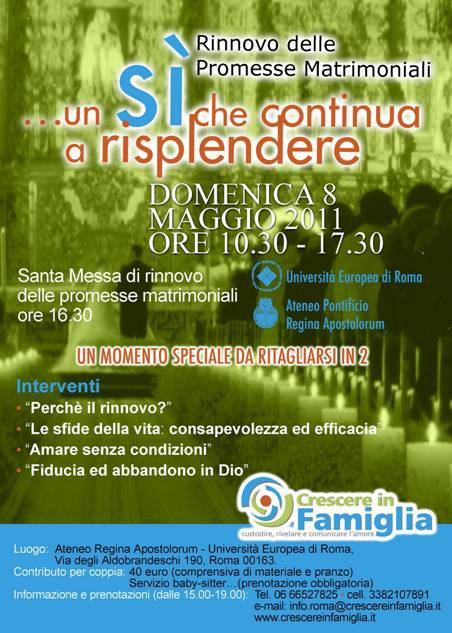 Rinnovo promesse matrimoniali Roma 2011