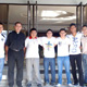 Algunos j&oacute;venes de la UNID con el P. Alberto Izquierdo, L.C., en el p&oacute;rtico del noviciado de la Legi&oacute;n de Cristo en Monterrey.