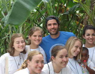 Eduardo Verastegui with his new friends