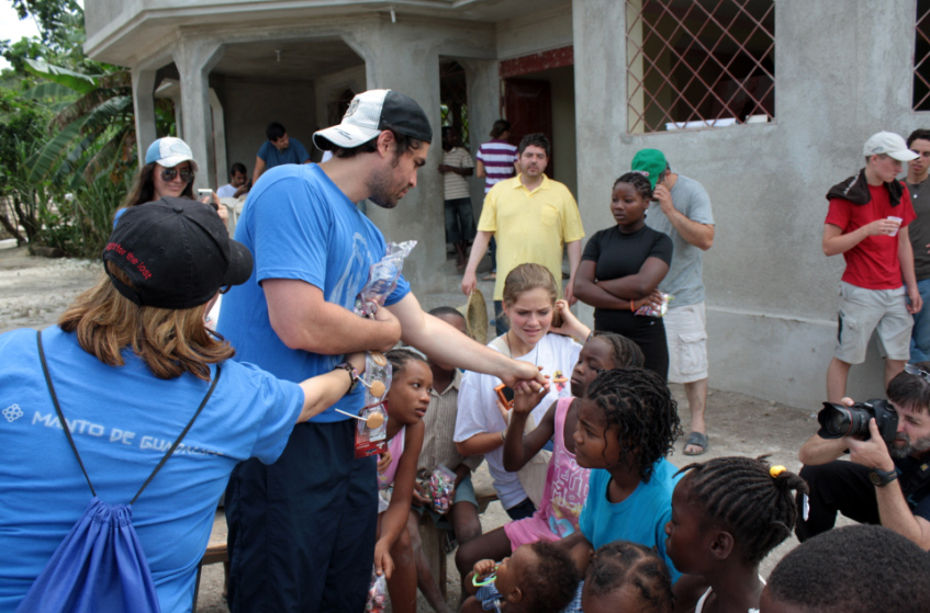 Eduardo serves Haitian residents