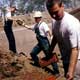 The young missionaries organized in teams to rebuild a part of Saint Elisabeth Institute