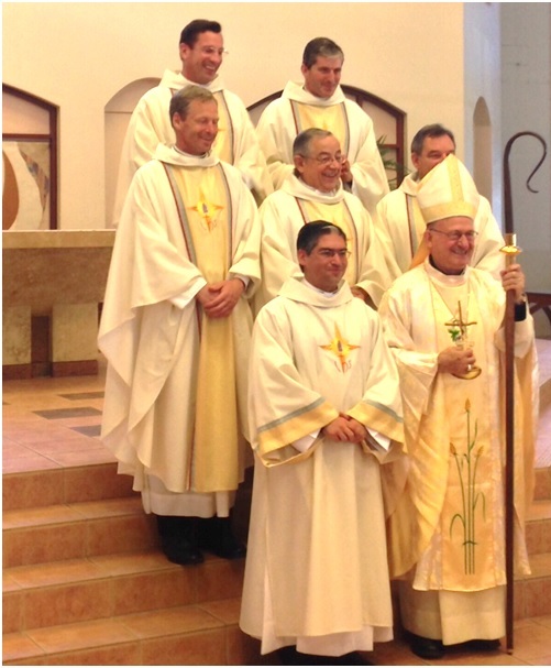 Deacon Poulon with others of the diocese.