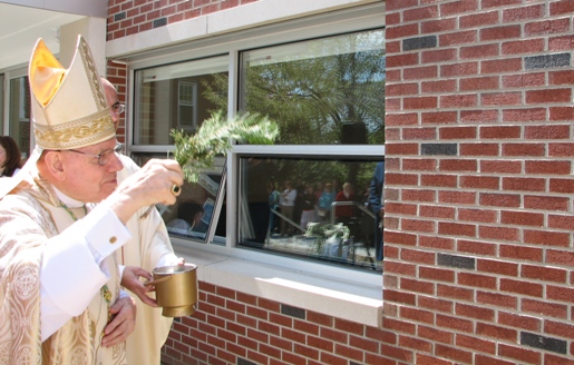 Bishop Blesses Library