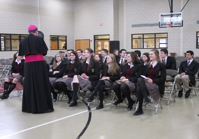 Archbishop Allen Vigneron at Everest Collegiate
