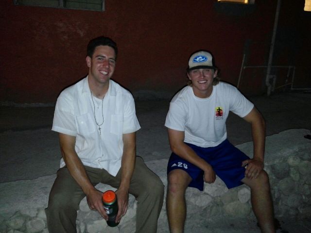 Br. Kramer Cameron LC and missionary Mitch