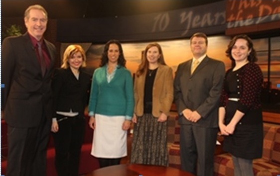 Lucy and Gina with CatholicTV staff