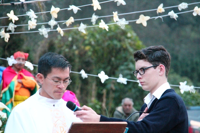 Cawood Thompson with Fr. Fr. Thanh Nguyen LC