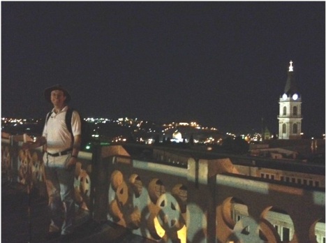 Fr. Eamon at sundown in Jerusalem