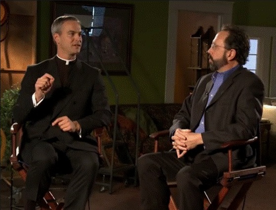 Fr. John Bartunek talking with Dan Burke