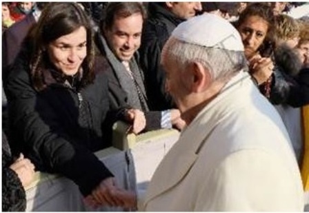 Gloria Rodriquez and Pope Francis