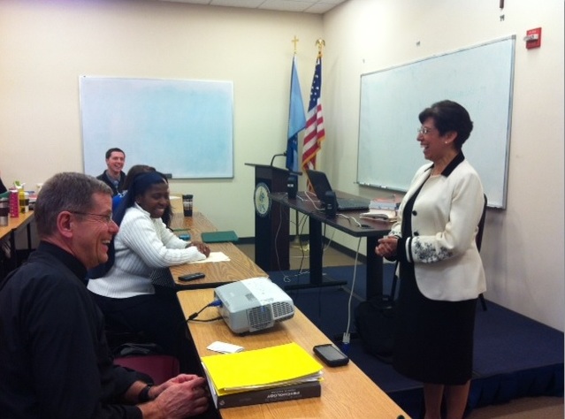 Dr. Sweeney in the classroom
