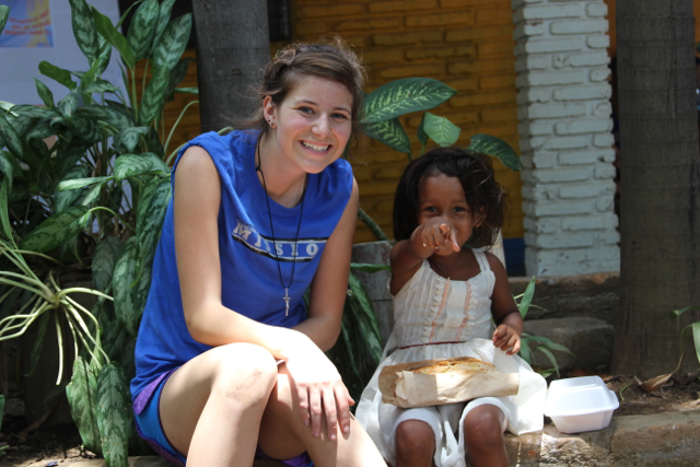 Sharing joy with a child in Nicaragua