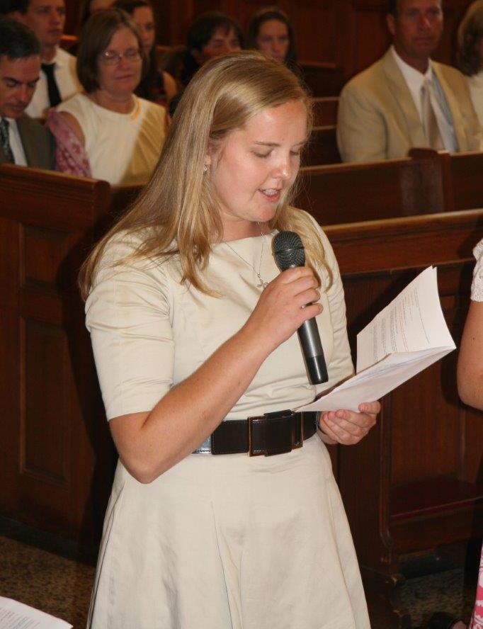 Julian Frommling makes her vows of consecration.