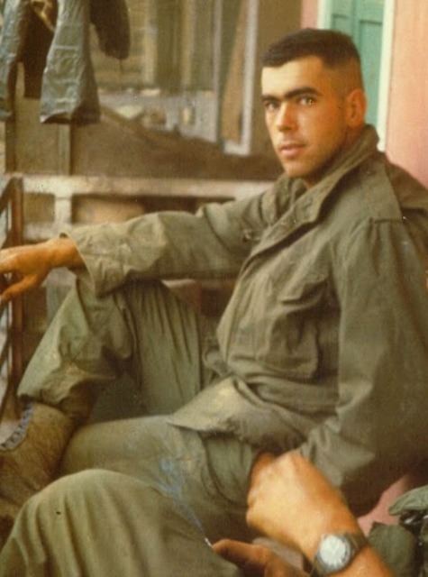 Lieutenant Michael Lambert. This photo was taken in a meeting during Operation Hue City, two days after the incident in Our Lady of Perpetual Help parish.