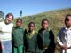 Lauren Hawkesworth with schoolchildren in South Africa