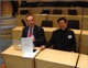 Fr Joseph Tham, LC, and Alberto Garc&iacute;a in the conference room where the congress was held.