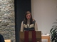 RC consecrated woman Nicole Stone reads from scripture during Mass
