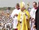 Pope Benedict at the WYD Mass on Sunday, August 21, 2011.