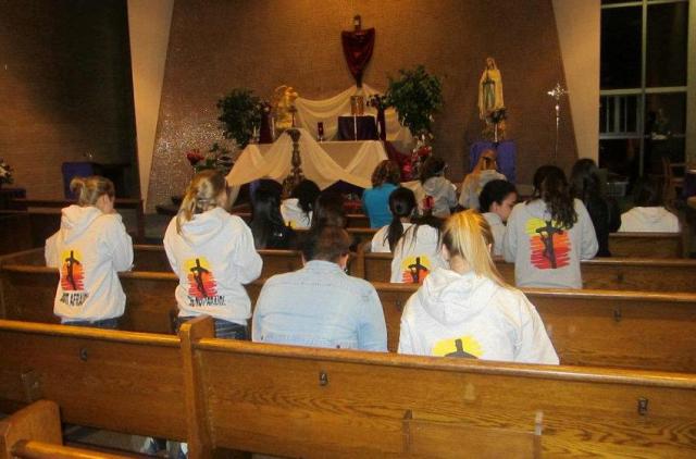 In prayer before the Lord